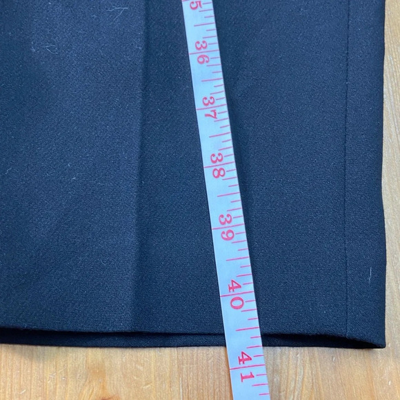 Womans Dress Pant Removable Belt w/ Stitch Detail Slim Leg Black Size 12 - Picture 7 of 10